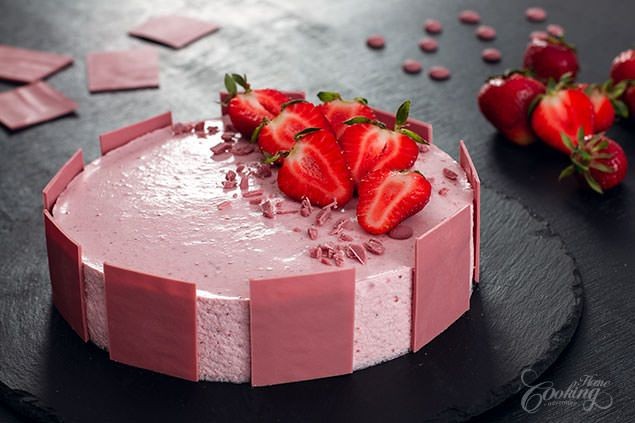 Ruby Chocolate Mousse with Fresh Berries