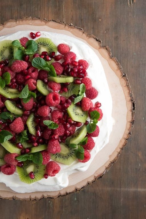 Ruby Chocolate Pavlova with Fresh Kiwi