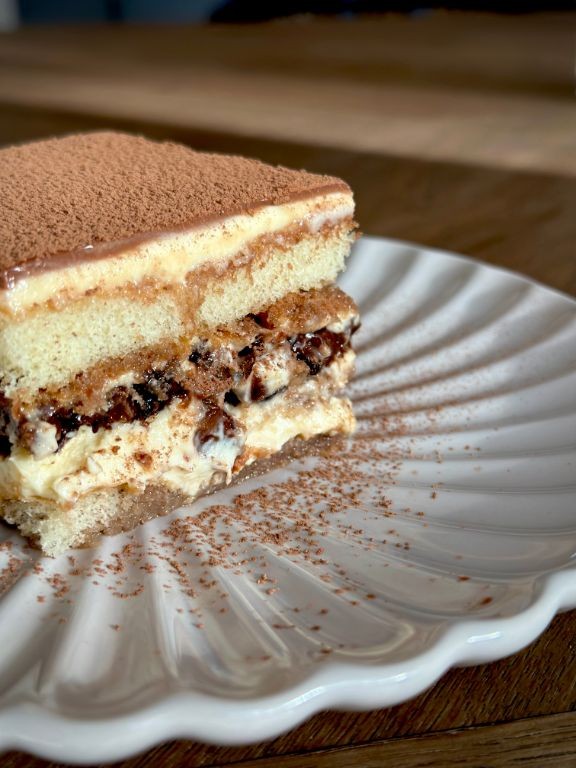 Ruby Chocolate Tiramisu with Cocoa Dusting
