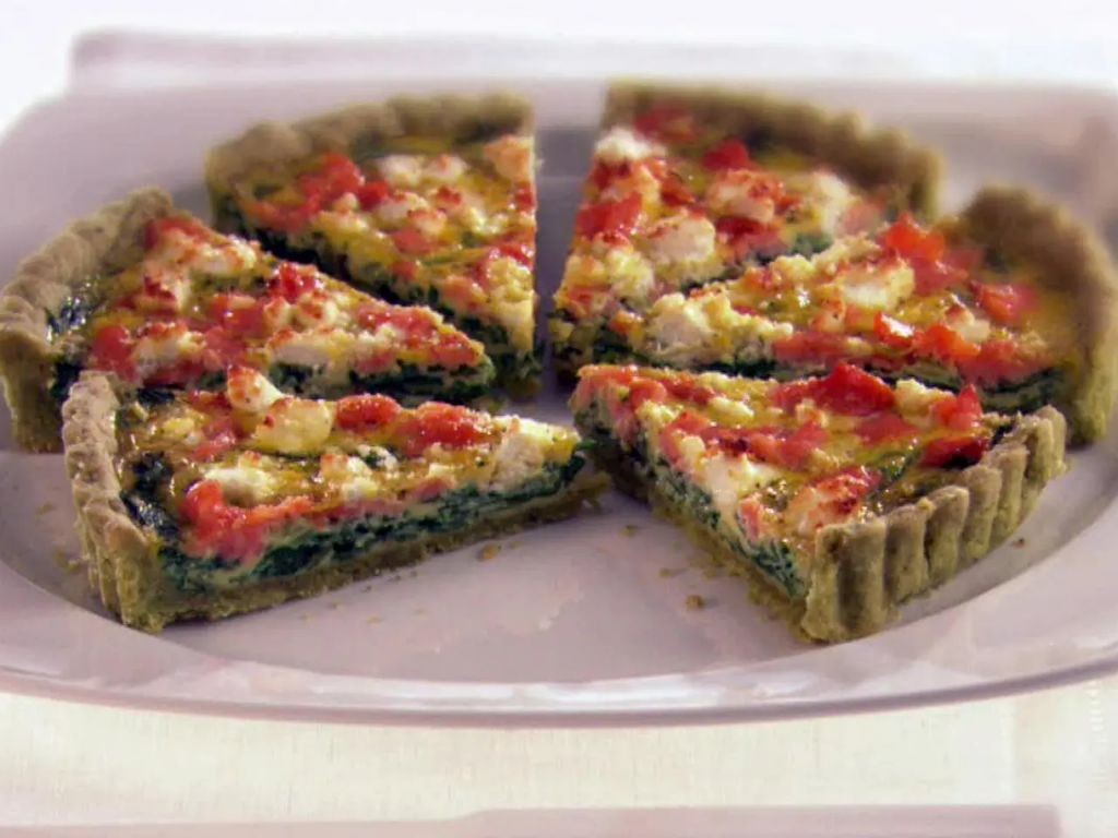 Salmon Spinach and Goat Cheese Tart