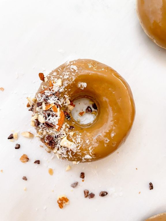 Salted Caramel Baked Donuts