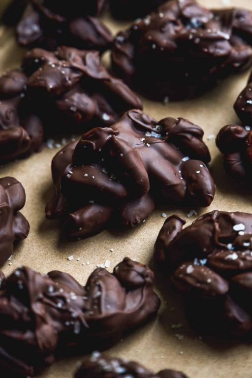 Salted Dark Chocolate Almond Clusters