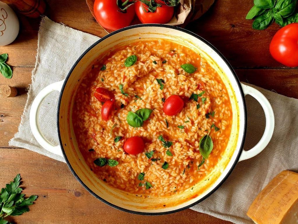 San Marzano Tomato and Basil Risotto