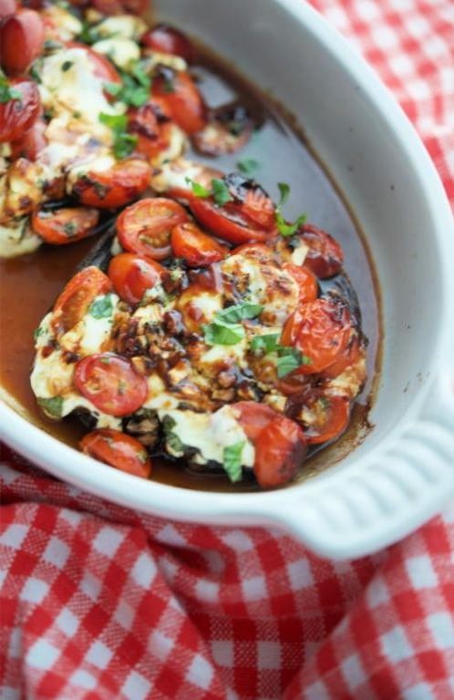 San Marzano Tomato and Herb-Stuffed Portobello Mushrooms