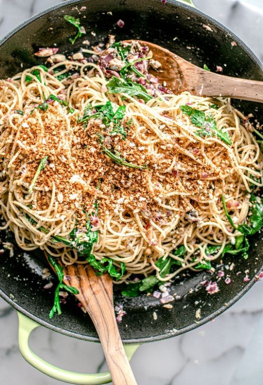 Sardine and Arugula Whole Wheat Pasta