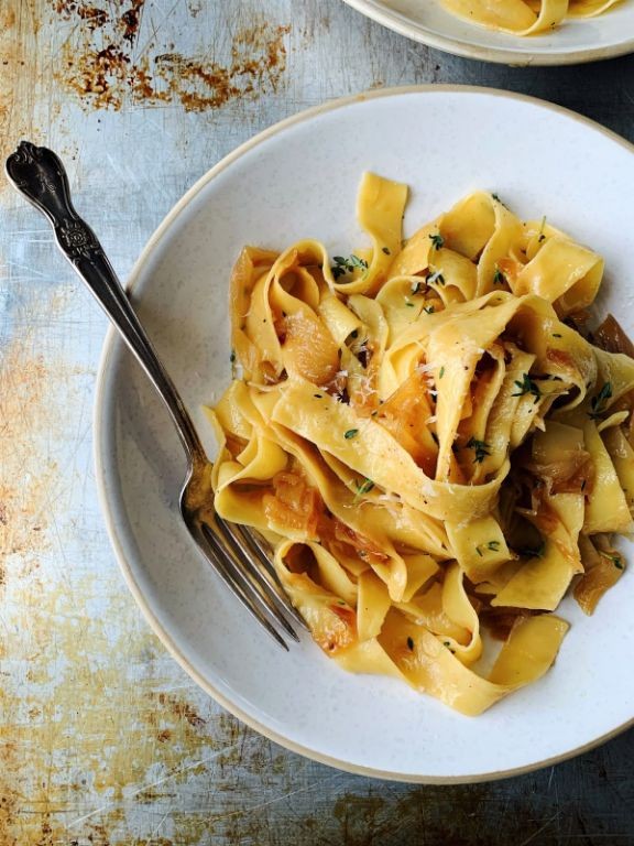Sardine and Caramelized Onion Pappardelle