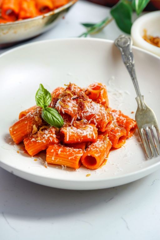 Sardine and Roasted Red Pepper Rigatoni