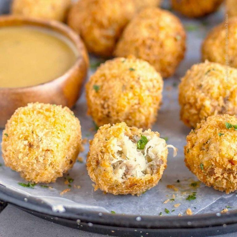 Sauerkraut Balls with Mustard Dip