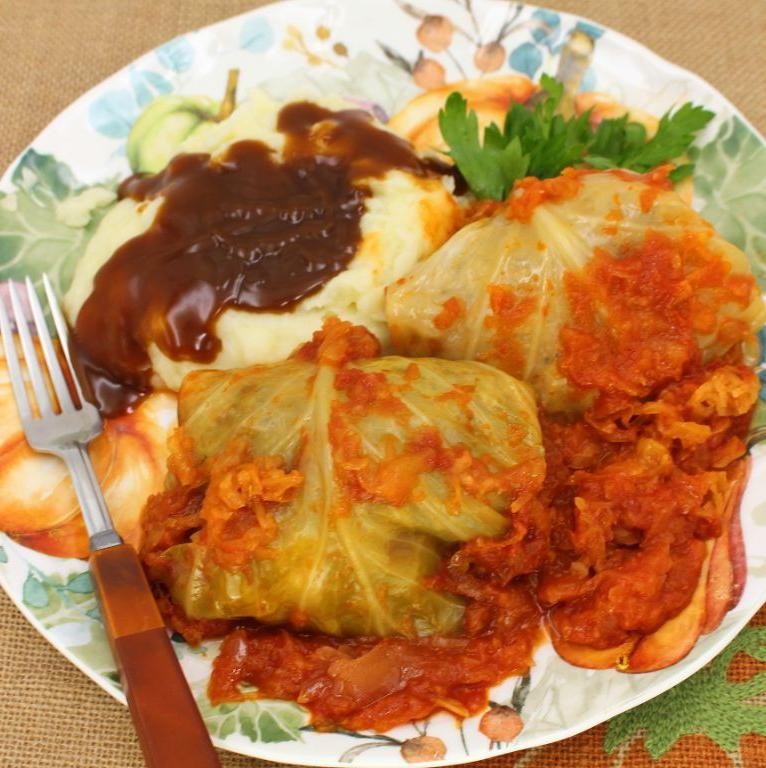 Sauerkraut Stuffed Cabbage Rolls