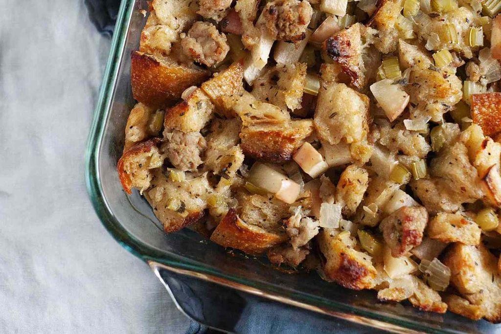Sausage and Apple Bread Stuffing