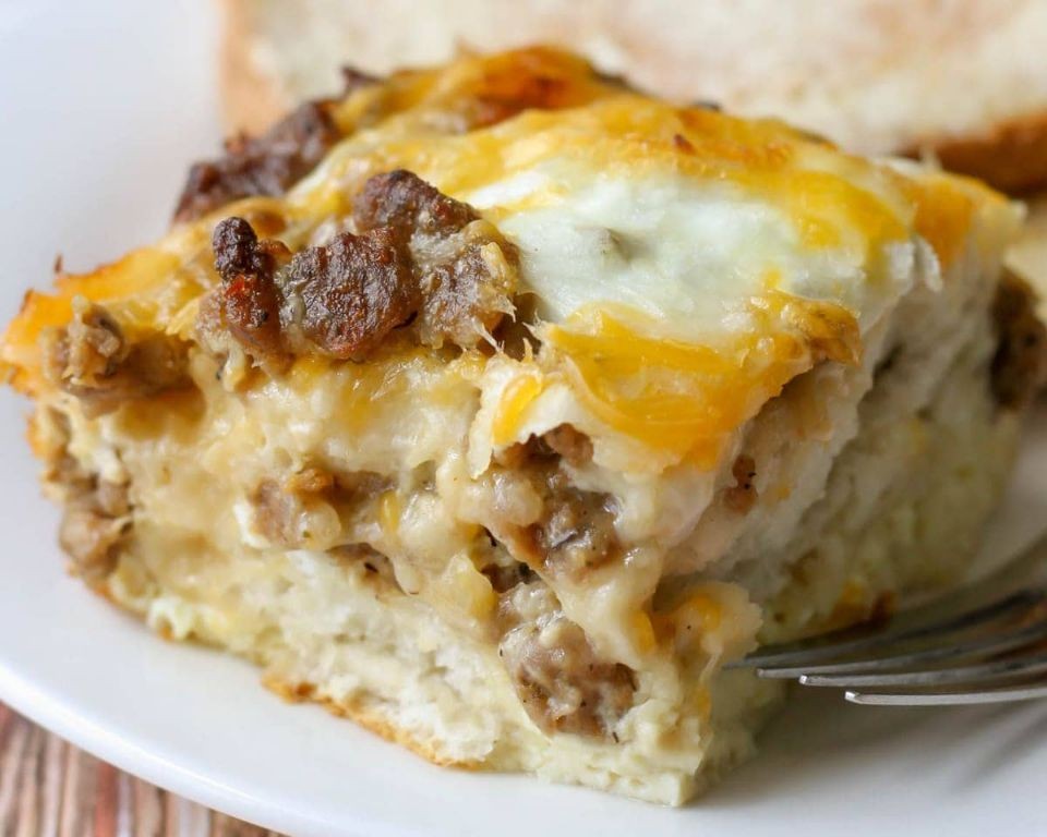 Savory Breakfast Sausage and Biscuit Casserole