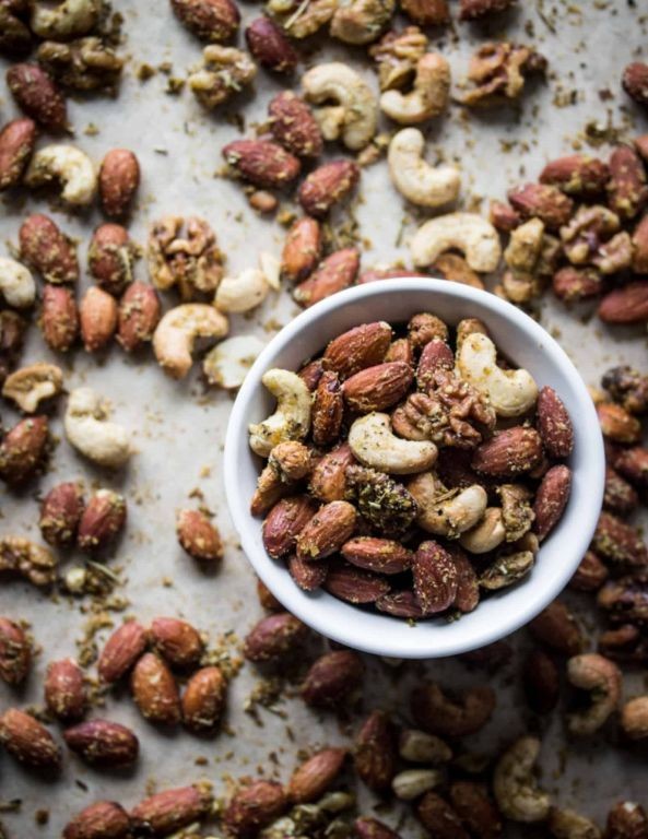 Savory Herb Roasted Nuts
