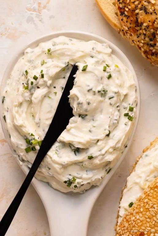 Savory Neufchatel Cheese and Chive Spread