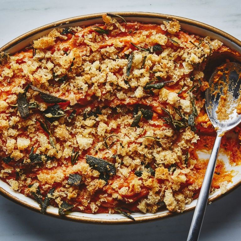 Savory Sweet Potato Casserole with Rosemary