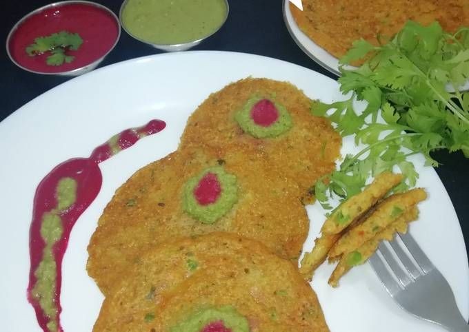 Savoury Poha Pancakes