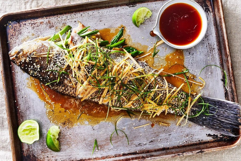 Scallion Ginger Steamed Fish
