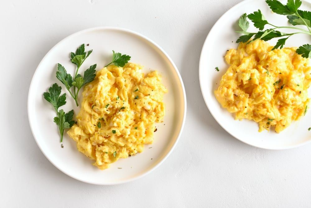 Scrambled Eggs with Cheese and Herbs