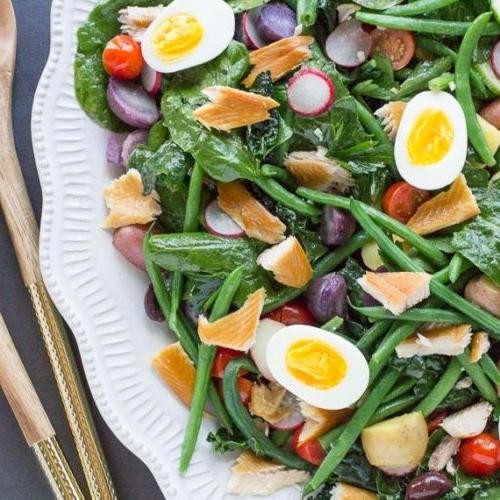 Sea Trout Niçoise Salad with Green Beans