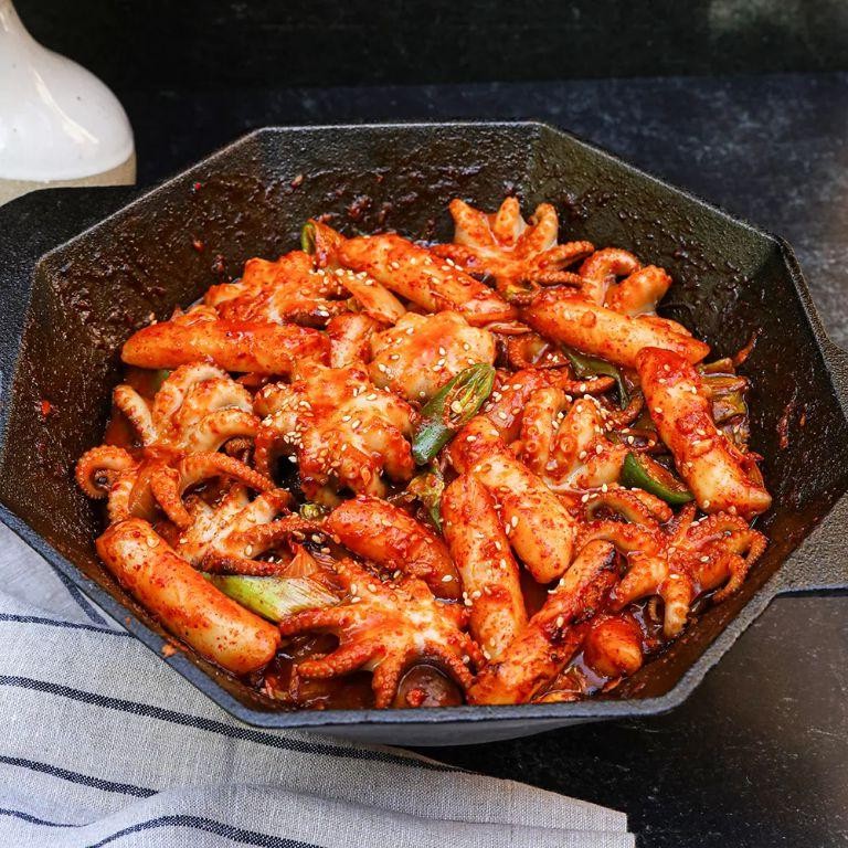Seafood Tteokbokki with Shrimp and Squid