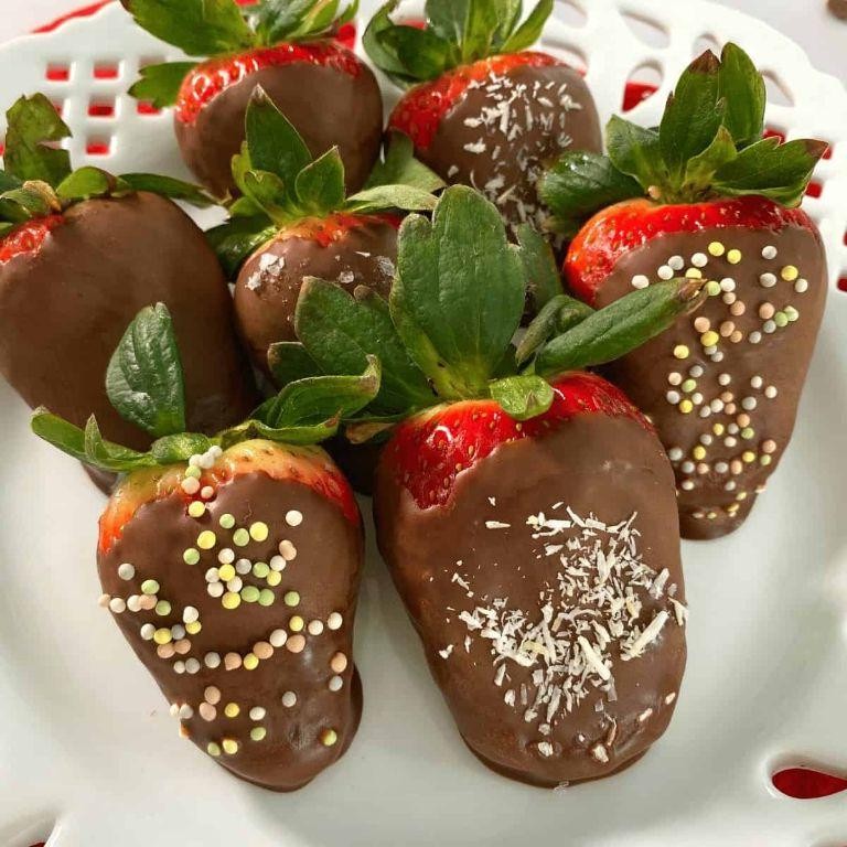 Semi-Sweet Chocolate Strawberries with Sea Salt