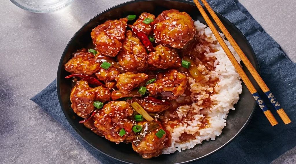 Sesame Ginger Glazed Chinese Cauliflower