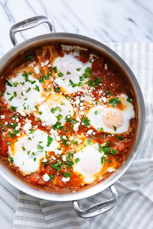 Shakshuka with Poached Eggs