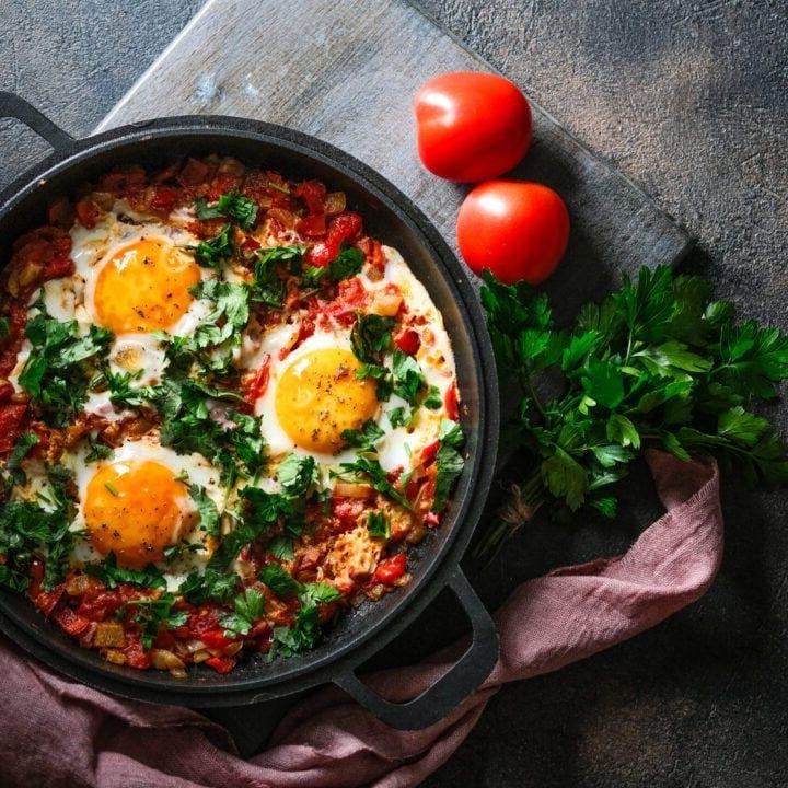 Shakshuka with Spinach and Feta