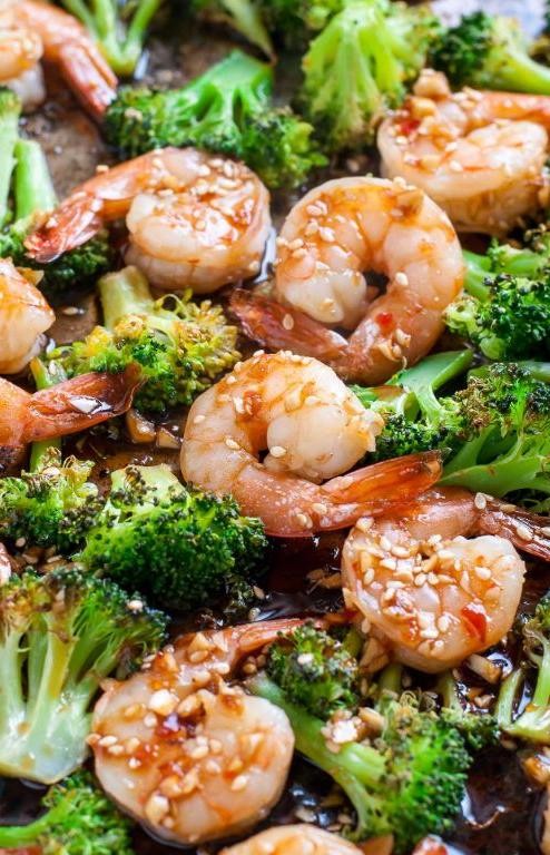 Sheet Pan Honey Garlic Shrimp with Broccoli