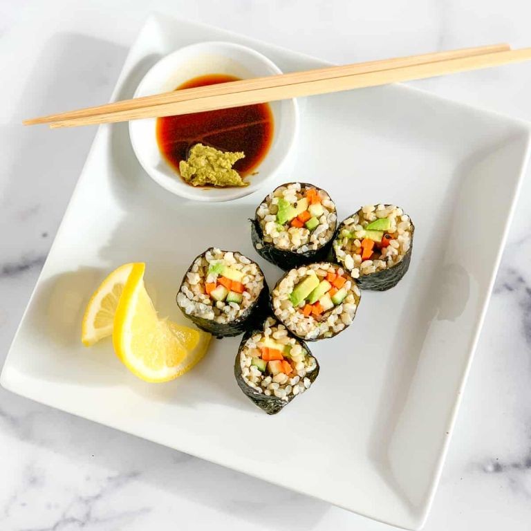 Shelled Edamame and Cucumber Sushi Rolls