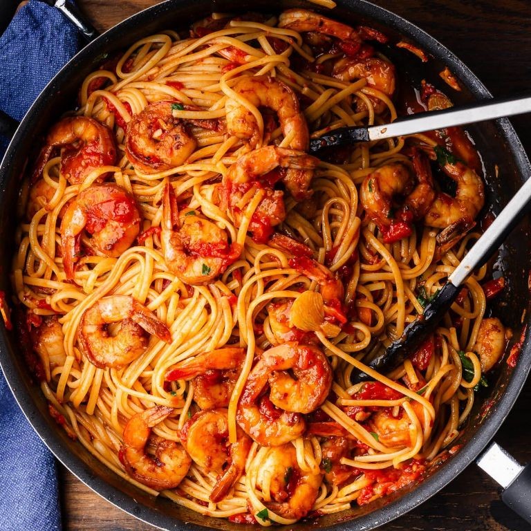 Shrimp Fra Diavolo with Spaghetti