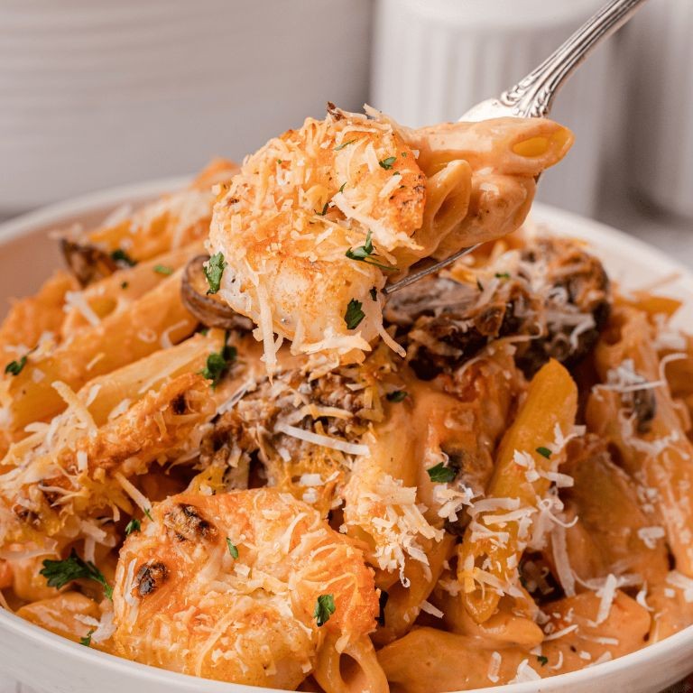 Shrimp Scampi Velveeta Queso Pasta