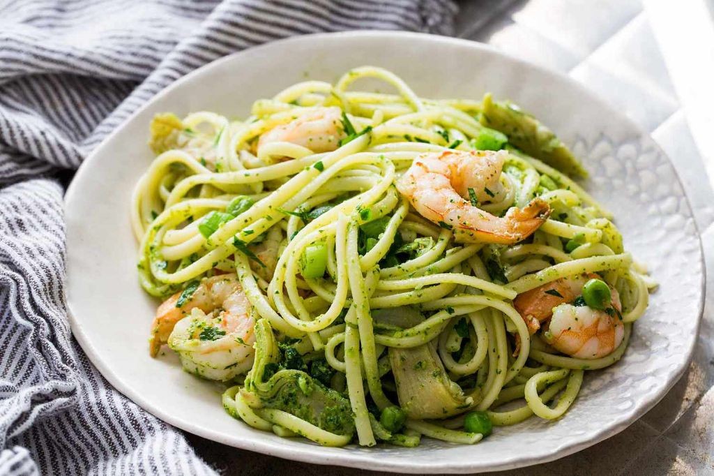 Shrimp and Artichoke Pasta with Garlic
