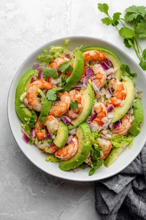 Shrimp and Avocado Low Carb Salad
