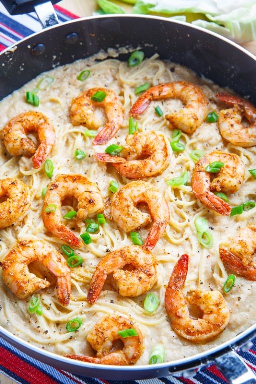 Shrimp and Cauliflower Rice Pasta