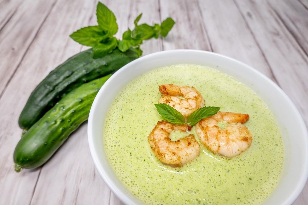 Shrimp and Cucumber Gazpacho