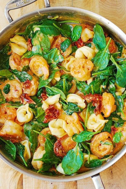 Shrimp and Spinach Tortellini