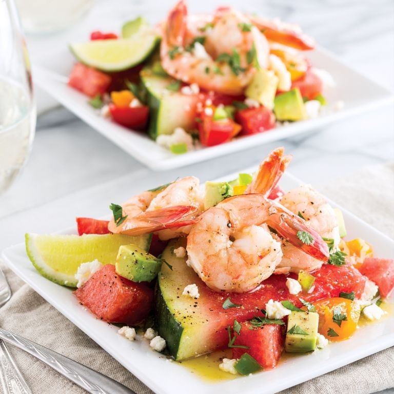 Shrimp and Watermelon Salad