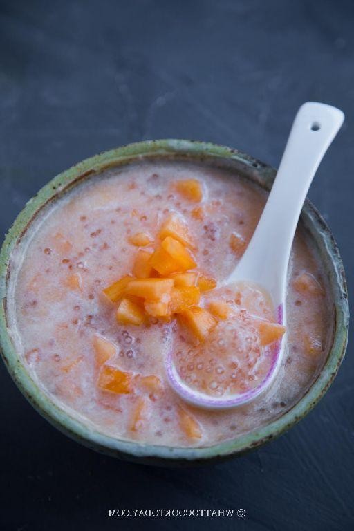 Silken Tofu Honeydew Melon Dessert Soup