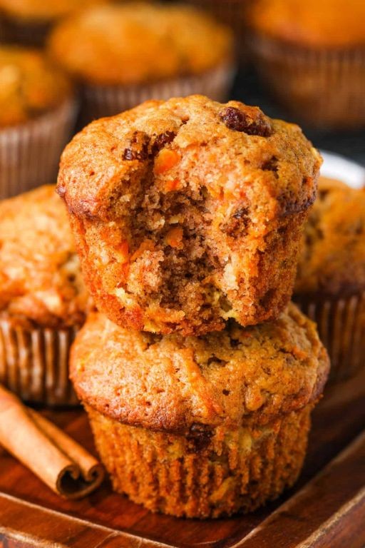 Simple Carrot and Walnut Muffins