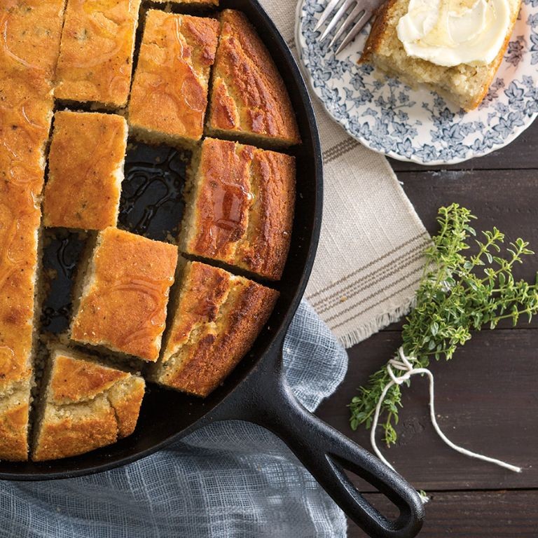Skillet Cornbread with Brown Butter and Thyme