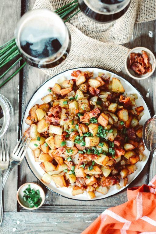 Skillet Fried Potatoes with Bacon