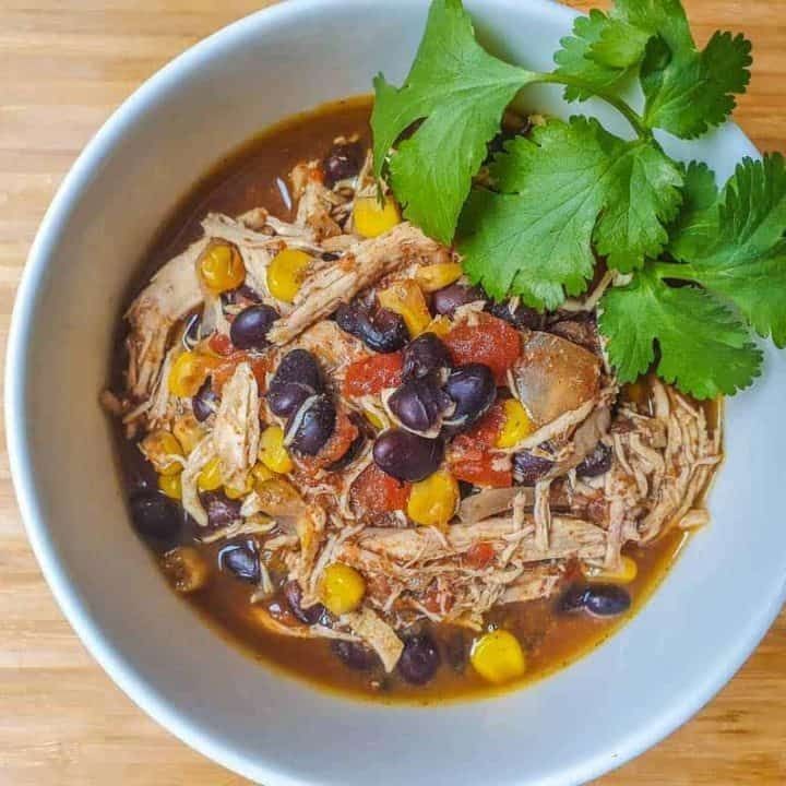 Slow Cooker Bone-In Chicken and Black Bean Chili