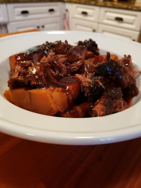 Slow Cooker Bourbon Glazed Beef Roast