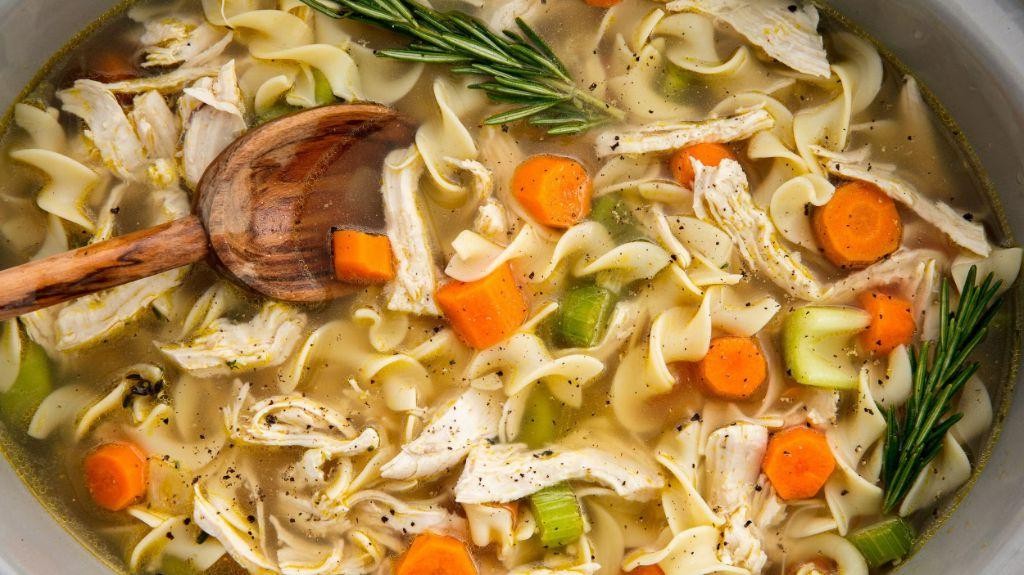 Slow Cooker Chicken Noodle Soup with Fresh Herbs
