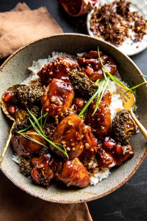 Slow Cooker Chicken and Broccoli with Ginger Soy Glaze