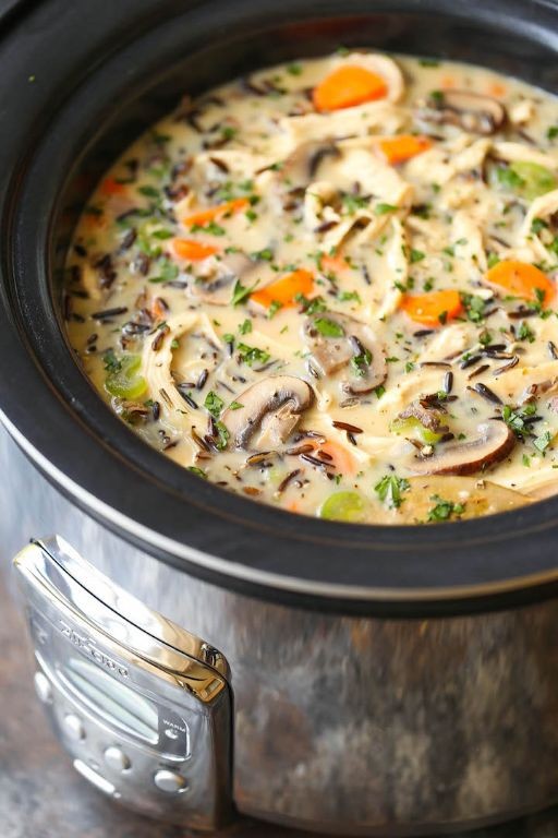 Slow Cooker Chicken and Wild Rice Soup