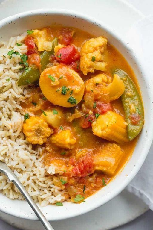 Slow Cooker Curry Rice with Vegetables
