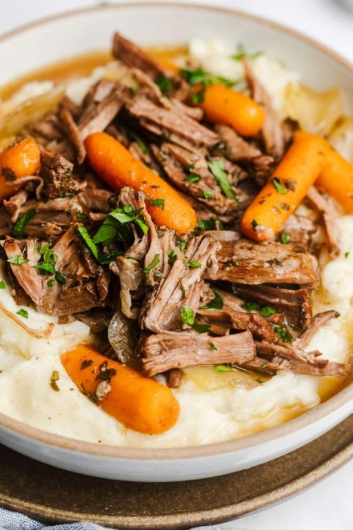 Slow Cooker Garlic Herb Arm Roast