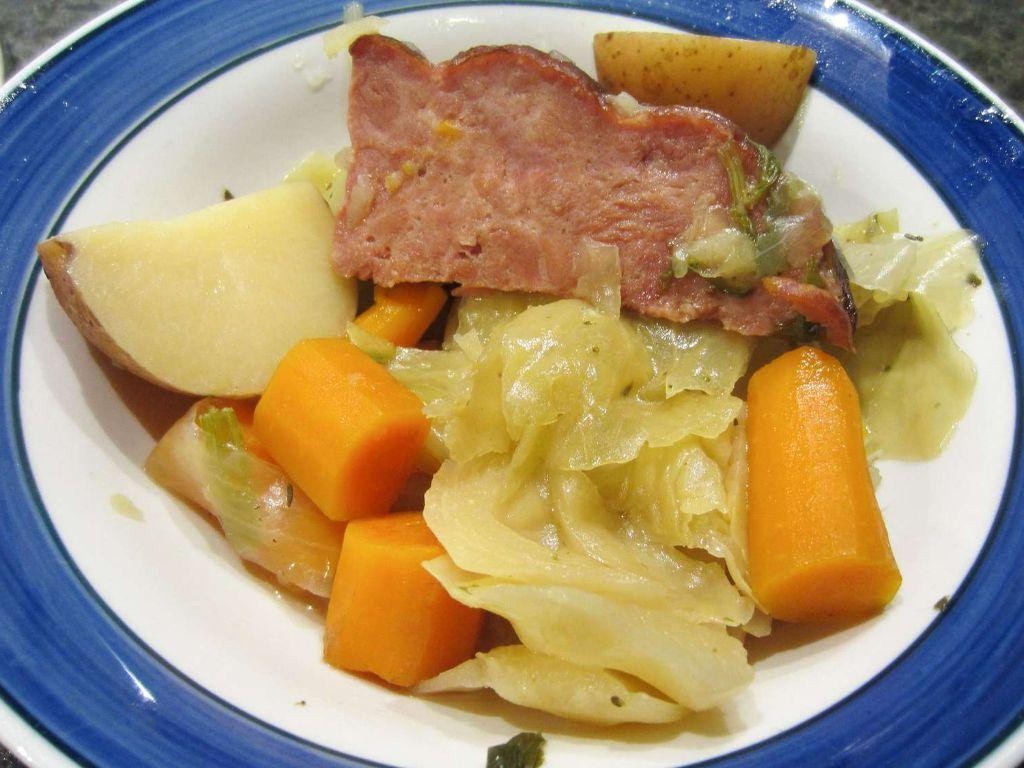 Slow Cooker Ham and Cabbage Dinner