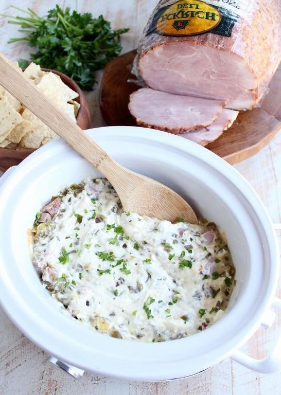 Slow Cooker Ham and Cheese Dip